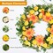 24 Inch Summer Floral Wreath for Front Door, Wreath with Dahlias and Daisies, Flower Home Wreath Decor for Outdoor and Indoor Farmhouse Decoration
